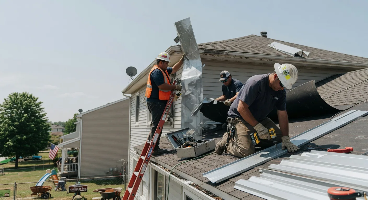 Storm Damage Metal Roof Repair in Olmstedville, NY
